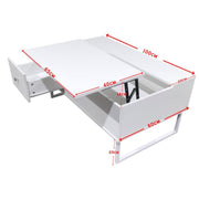 Danoz Direct - Lift Up White Coffee Table With Storage - Super Deal - danozdirect