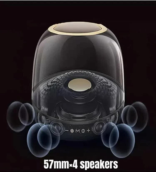 Danoz Direct - LP90 Black 360° Bluetooth Home Theater Speaker With One Microphone - LED Light Effect, 120W Surround Sound - danozdirect