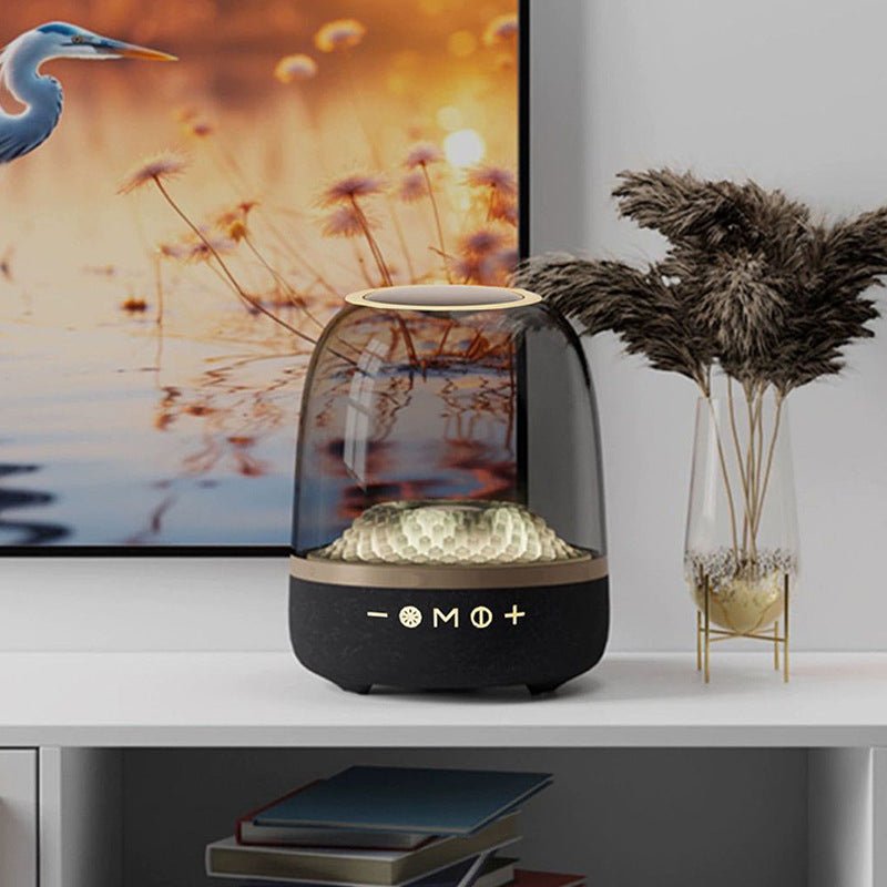Danoz Direct - LP90 White 360° Bluetooth Home Theater Speaker With One Microphone - LED Light Effect, 120W Surround Sound - danozdirect