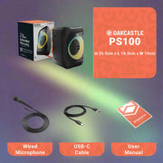 Danoz Direct - Majority PS100 - Party Speaker 40w Bluetooth Karaoke - DJ - Party - PA System - Black - danozdirect