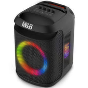 Danoz Direct - M&B Portable Splash Proof 80W Bluetooth Party Speaker, IPX4, TWS Pairing, Multi - Input, Lithium Battery, RGB, USB Charging - danozdirect