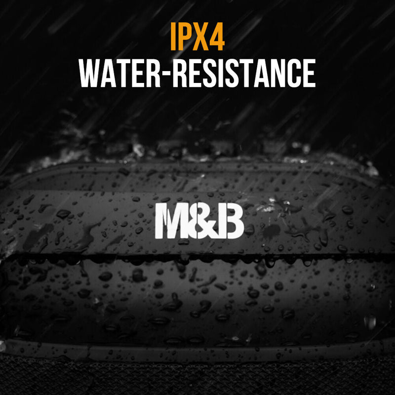 Danoz Direct - M&B Portable Splash Proof 80W Bluetooth Party Speaker, IPX4, TWS Pairing, Multi - Input, Lithium Battery, RGB, USB Charging - danozdirect