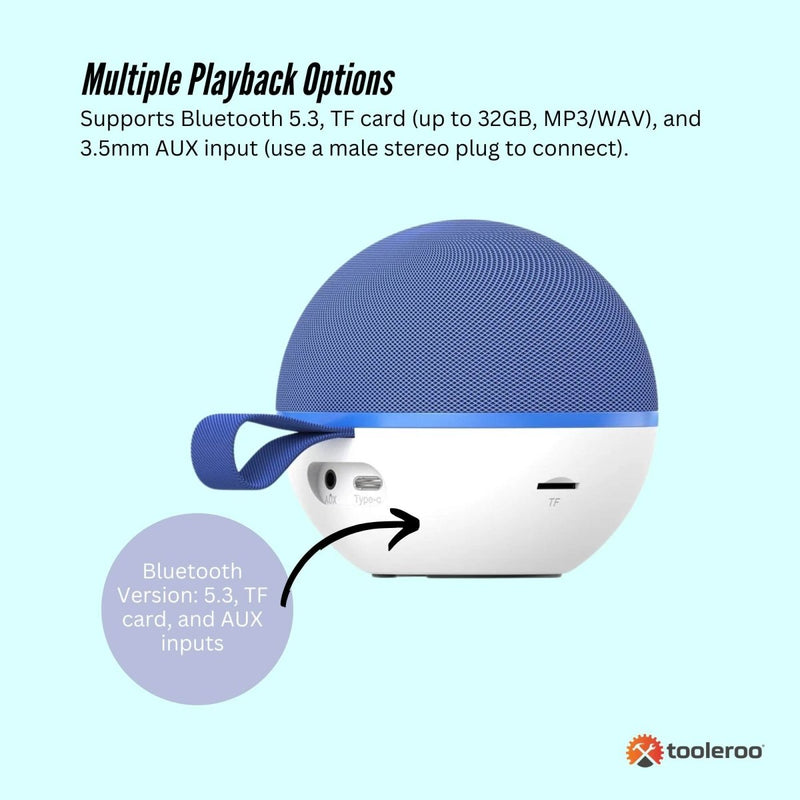 Danoz Direct - Mini Karaoke Machine and 2x Wireless Microphones Portable Bluetooth Speaker Blue - danozdirect