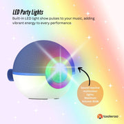 Danoz Direct - Mini Karaoke Machine and 2x Wireless Microphones Portable Bluetooth Speaker Blue - danozdirect