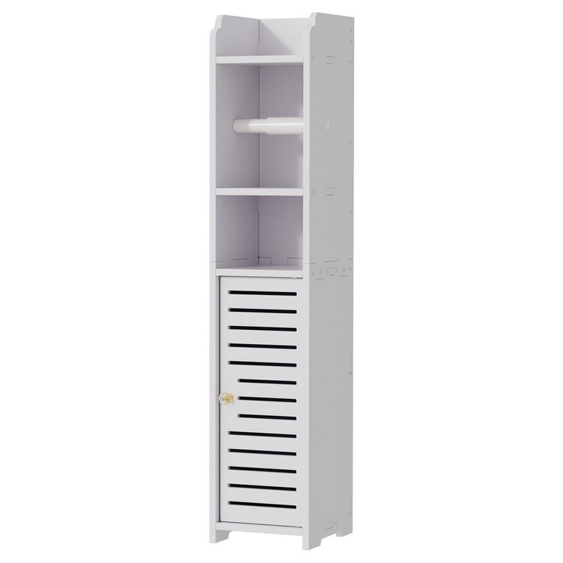 Danoz Direct - Organize your bathroom with the Artiss 3 Tier Floor Cabinet. Featuring a convenient toilet roll holder and tissue organizer, - danozdirect
