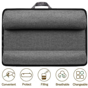 Danoz Direct - Portable Laptop Desk with Device Ledge, Mouse Pad and Phone Holder for Home Office (Black, 43cm) - danozdirect