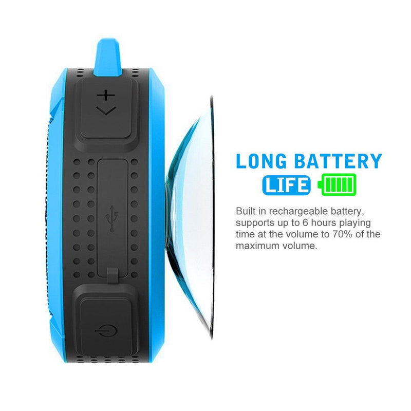 Danoz Direct - Portable Waterproof Wireless Mini Bluetooth Music Speaker (Red) - danozdirect