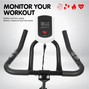Danoz Direct - Powertrain Home Gym Flywheel Exercise Spin Bike - Blue - danozdirect