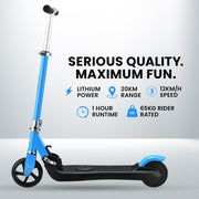 Danoz Direct - ROVO KIDS Electric Scooter Lithium Ride - On Foldable E - Scooter 125W Rechargeable, Blue - danozdirect