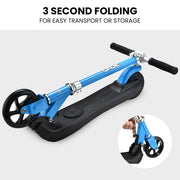 Danoz Direct - ROVO KIDS Electric Scooter Lithium Ride - On Foldable E - Scooter 125W Rechargeable, Blue - danozdirect