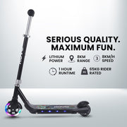 Danoz Direct - ROVO KIDS WhizKid Electric Scooter, Ages 5 - 11, Adjustable Height, Lithium Battery, Brushless Motor, Black - danozdirect