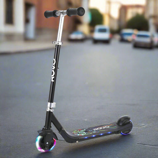 Danoz Direct - ROVO KIDS WhizKid Electric Scooter, Ages 5 - 11, Adjustable Height, Lithium Battery, Brushless Motor, Black - danozdirect