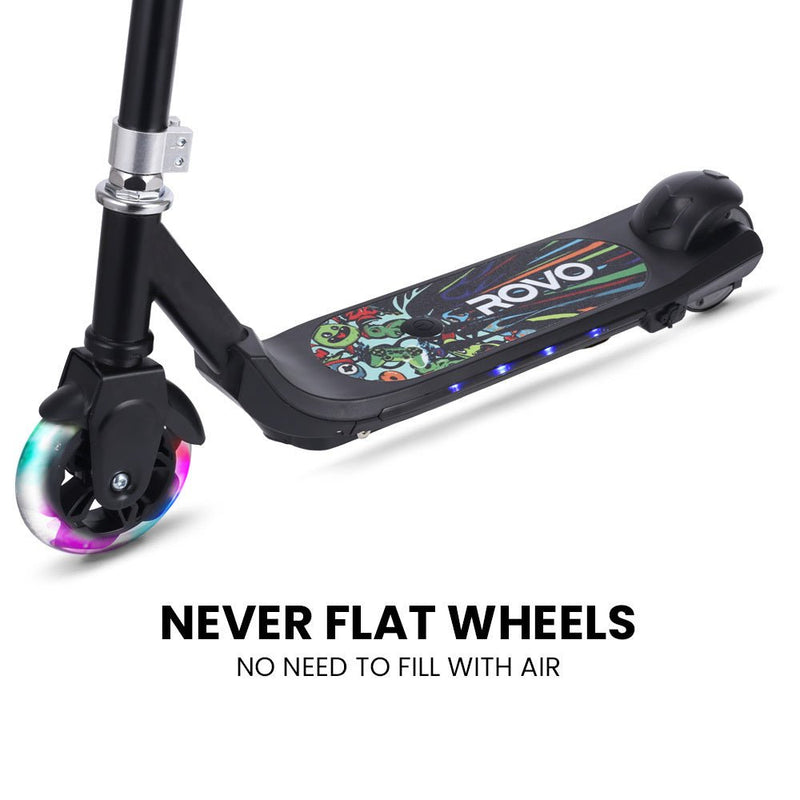 Danoz Direct - ROVO KIDS WhizKid Electric Scooter, Ages 5 - 11, Adjustable Height, Lithium Battery, Brushless Motor, Black - danozdirect