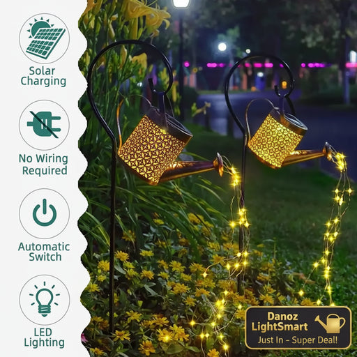 Danoz Direct - Solar Watering Can LED 💡 Light Outdoor Waterproof Shower Light Decorative Solar Lights For Home Outside - danozdirect