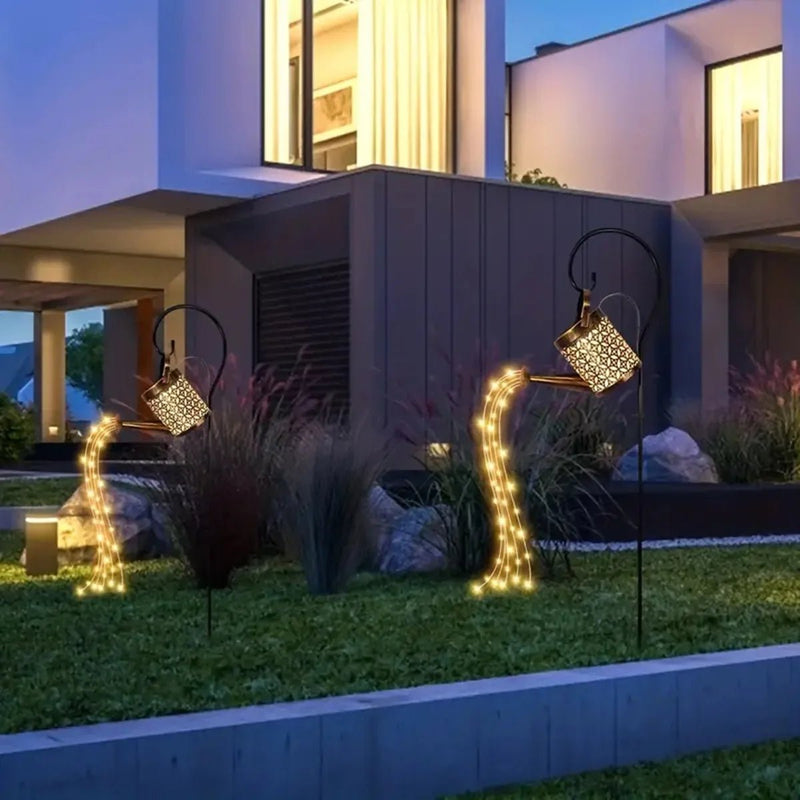 Danoz Direct - Solar Watering Can LED 💡 Light Outdoor Waterproof Shower Light Decorative Solar Lights For Home Outside - danozdirect