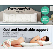 Danoz Direct - Super Long - Giselle Bedding Body Support Pillow with Bamboo Cover - danozdirect