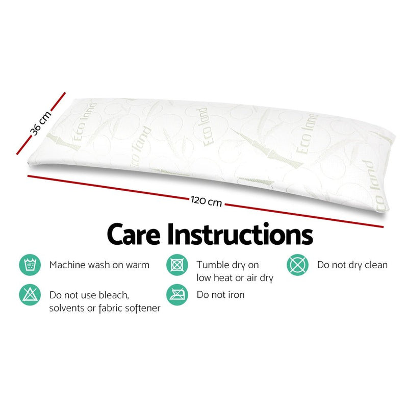 Danoz Direct - Super Long - Giselle Bedding Body Support Pillow with Bamboo Cover - danozdirect