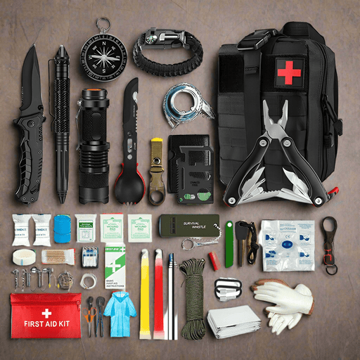 Danoz Direct - Tactical Emergency Survival Kit Outdoor Sports Hiking Camping SOS Tool Equipment - danozdirect