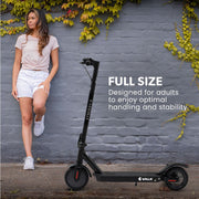 Danoz Direct - VALK 400W Electric Scooter, 37V Folding E - Scooter with Suspension, for Adults, Synergy 5 MkII Black - danozdirect