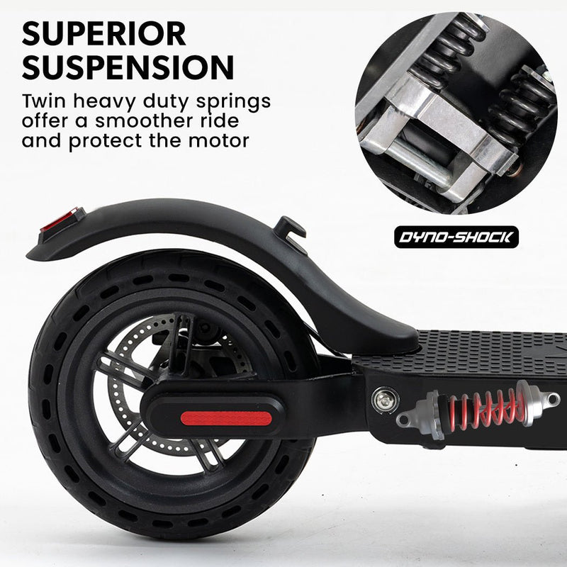 Danoz Direct - VALK 400W Electric Scooter, 37V Folding E - Scooter with Suspension, for Adults, Synergy 5 MkII Black - danozdirect