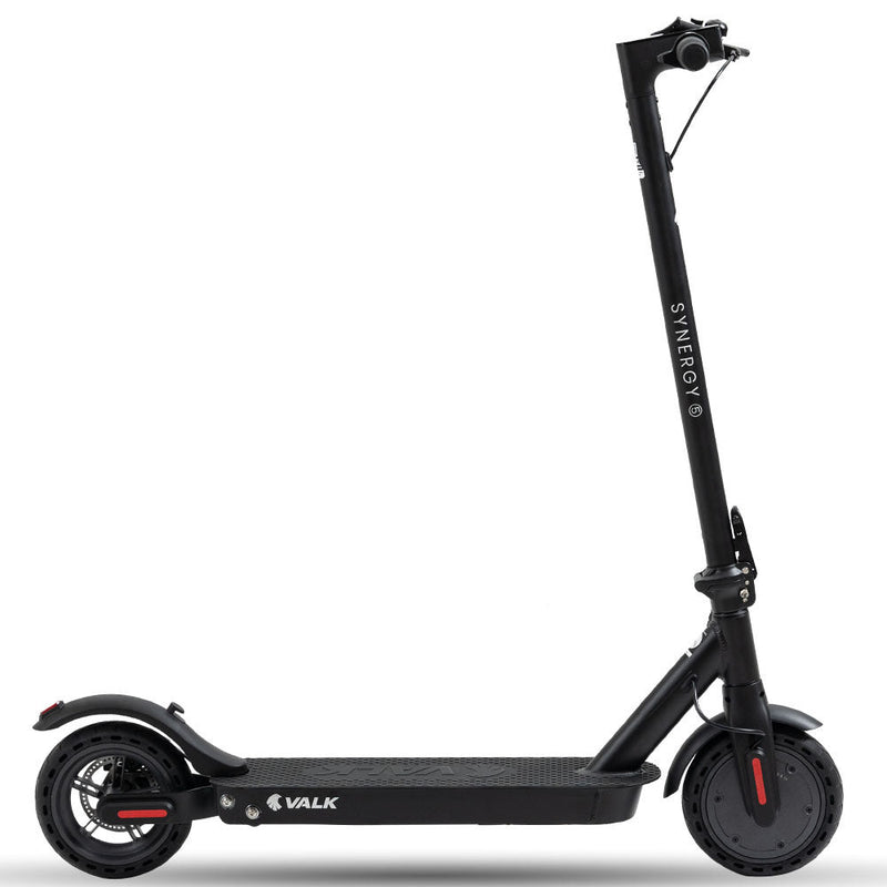Danoz Direct - VALK 400W Electric Scooter, 37V Folding E - Scooter with Suspension, for Adults, Synergy 5 MkII Black - danozdirect