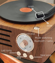 Danoz Direct - Vintage Gramophone Bluetooth Speaker - Retro Wireless Music Player with Classic Design - danozdirect