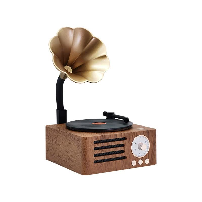 Danoz Direct - Vintage Gramophone Bluetooth Speaker - Retro Wireless Music Player with Classic Design - danozdirect