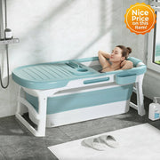 Danoz Direct - Weisshorn Foldable Bathtub Portable Folding Water Spa with Cover Plate 136x62cm - danozdirect