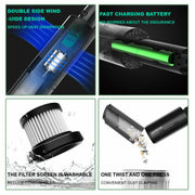 Danoz Direct - Wireless Charge 6000Pa Suction Powerful Portable Car Vacuum Cleaner Home Duster(White) - danozdirect