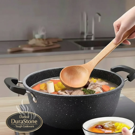 Danoz DuraStone Soup Pot! Made with sturdy Maifan stone and iron - Plus 5 Years Warranty! - danozdirect