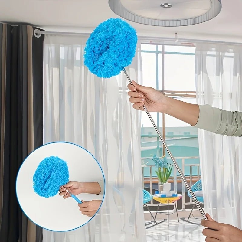 Danoz DusterMaster - Reusable Microfiber Ceiling Fan Duster Set for Home & RVs - Effortless Cleaning Brush with Dust - Locking Technology - Buy 1 Get 1 Free - danozdirect