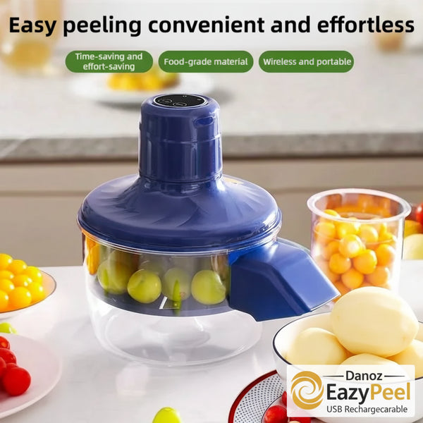 Danoz EazyPeel - USB Rechargeable, Fruit and Vegetable Peeler Automatic Peeling machine - Peel Potatoes, Garlic, Olives, Grapes and so much More! Free Postage! - danozdirect