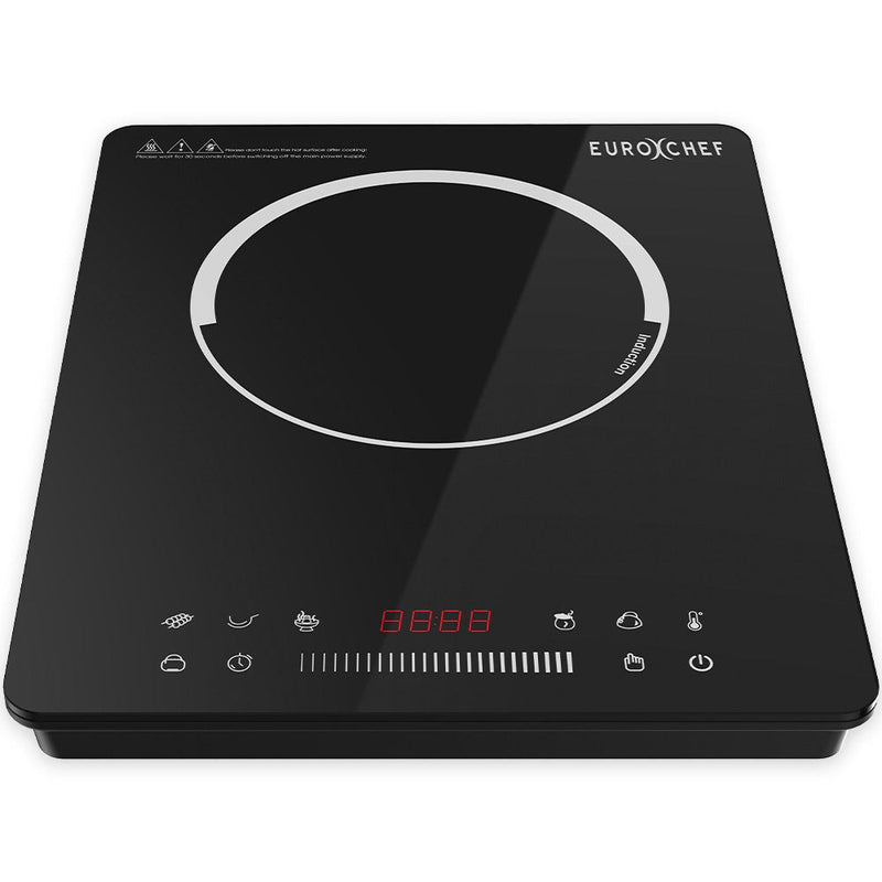 Danoz EUROCHEF Induction Cooktop, 2000W, 9 Heat Levels, Fast Electric Portable Cooker, Touch Controls with Slider - danozdirect