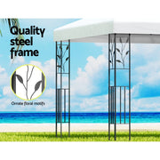 Danoz Events - Instahut Gazebo 4x3m Marquee Outdoor Wedding Party Event Tent Home Iron Art Shade White - danozdirect