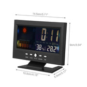 Danoz Exclusive - Digital Alarm Clock With Backlight, Electronic Desktop Temperature Humidity Monitor,12/24H Digital Desk Clock With Snooze - danozdirect