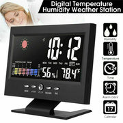 Danoz Exclusive - Digital Alarm Clock With Backlight, Electronic Desktop Temperature Humidity Monitor,12/24H Digital Desk Clock With Snooze - danozdirect