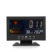Danoz Exclusive - Digital Alarm Clock With Backlight, Electronic Desktop Temperature Humidity Monitor,12/24H Digital Desk Clock With Snooze - danozdirect