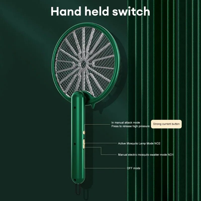 Danoz Exclusive - MozzieZap - 3000V Electric Mosquito Racket Mosquito Killer Lamp USB Rechargeable Foldable Mosquito Zapper - danozdirect