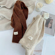 Danoz Fashion - Beige Cozy Knit Scarf - Soft Wool - Blend Winter Neck Wrap, Warm and Stylish - danozdirect
