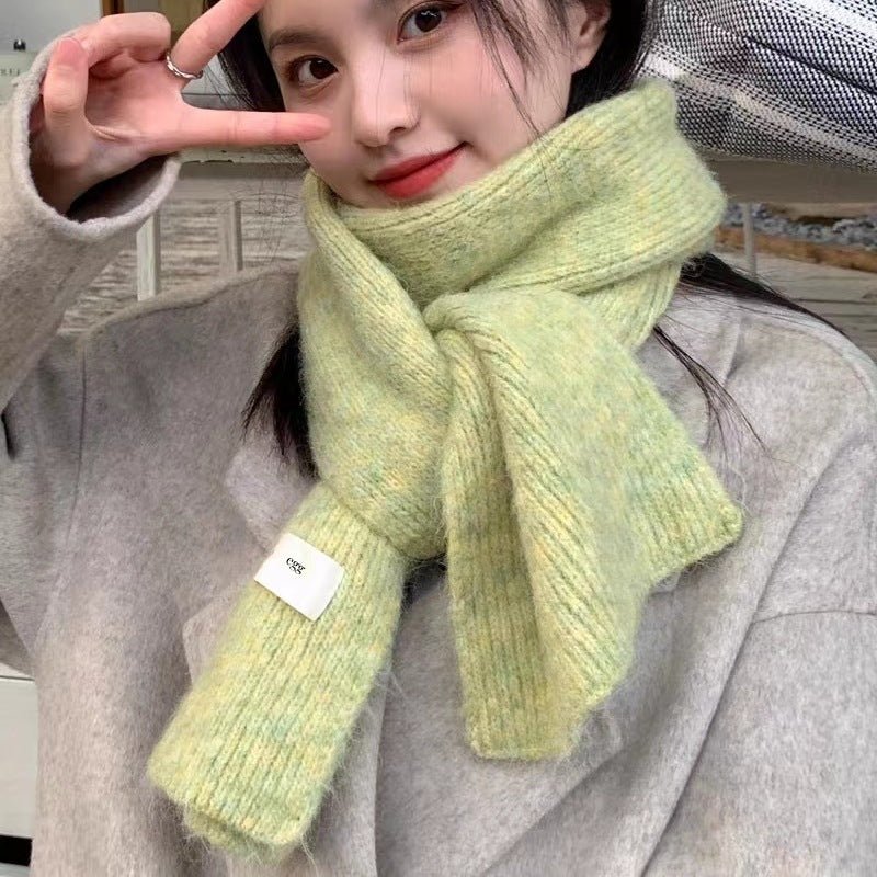 Danoz Fashion - Beige Cozy Knit Scarf - Soft Wool - Blend Winter Neck Wrap, Warm and Stylish - danozdirect