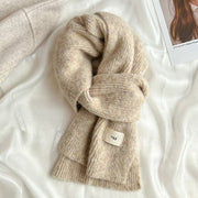 Danoz Fashion - Beige Cozy Knit Scarf - Soft Wool - Blend Winter Neck Wrap, Warm and Stylish - danozdirect
