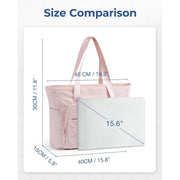 Danoz Fashion - Beige Versatile Women's Gym Tote Bag with Yoga Mat Strap - 18L Carryall, Fits 15.6 Laptop, Multi - Pocket Organizer - danozdirect