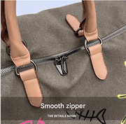 Danoz Fashion - Black Large Capacity Graffiti Travel Duffel Bag - Canvas Weekender with Wet/Dry Pocket & Shoe Compartment - danozdirect