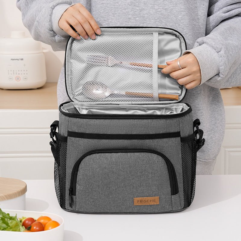 Danoz Fashion - Blue Insulated Lunch Bag Cooler Tote - 9L Leakproof Thermal Lunch Box with Shoulder Strap & Pockets for Work, Picnic, Travel - danozdirect
