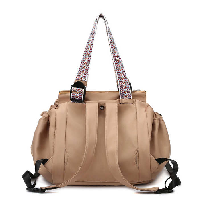 Danoz Fashion - Brown Convertible Multifunctional Baby Cradle Travel Bag - Women's Backpack, Shoulder Bag, Mummy Bag with Expandable Storage - danozdirect