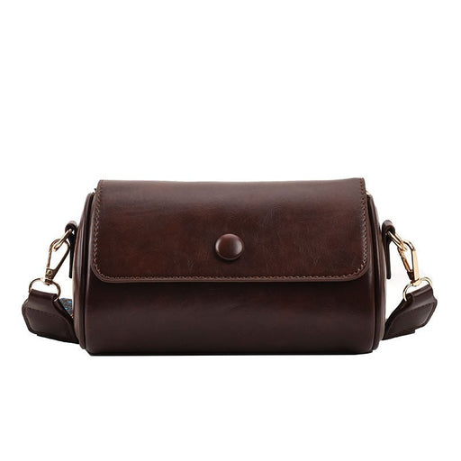 Danoz Fashion - Coffee Vintage PU Leather Shoulder Bag with Adjustable Strap - Compact and Stylish - danozdirect