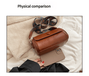 Danoz Fashion - Coffee Vintage PU Leather Shoulder Bag with Adjustable Strap - Compact and Stylish - danozdirect