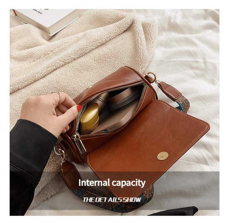 Danoz Fashion - Coffee Vintage PU Leather Shoulder Bag with Adjustable Strap - Compact and Stylish - danozdirect