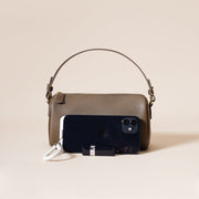 Danoz Fashion - Genuine Leather Boston Bag - Mini Barrel Crossbody & Top Handle Purse(black) - danozdirect