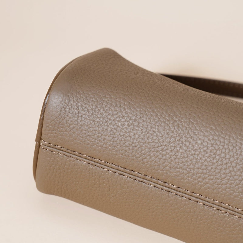 Danoz Fashion - Genuine Leather Boston Bag - Mini Barrel Crossbody & Top Handle Purse(white) - danozdirect